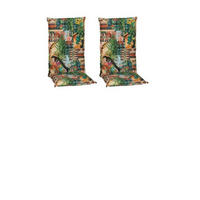 SESSELAUFLAGE Blätter  - Grün, Basics, Textil (118/46/8cm) - Gardenson