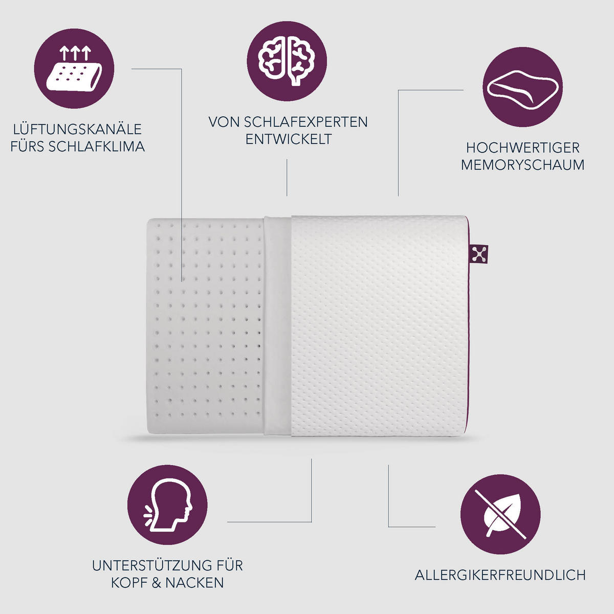 NACKENKISSEN RELAXING+  - Basics, Textil (65/7/40cm) - Smartsleep