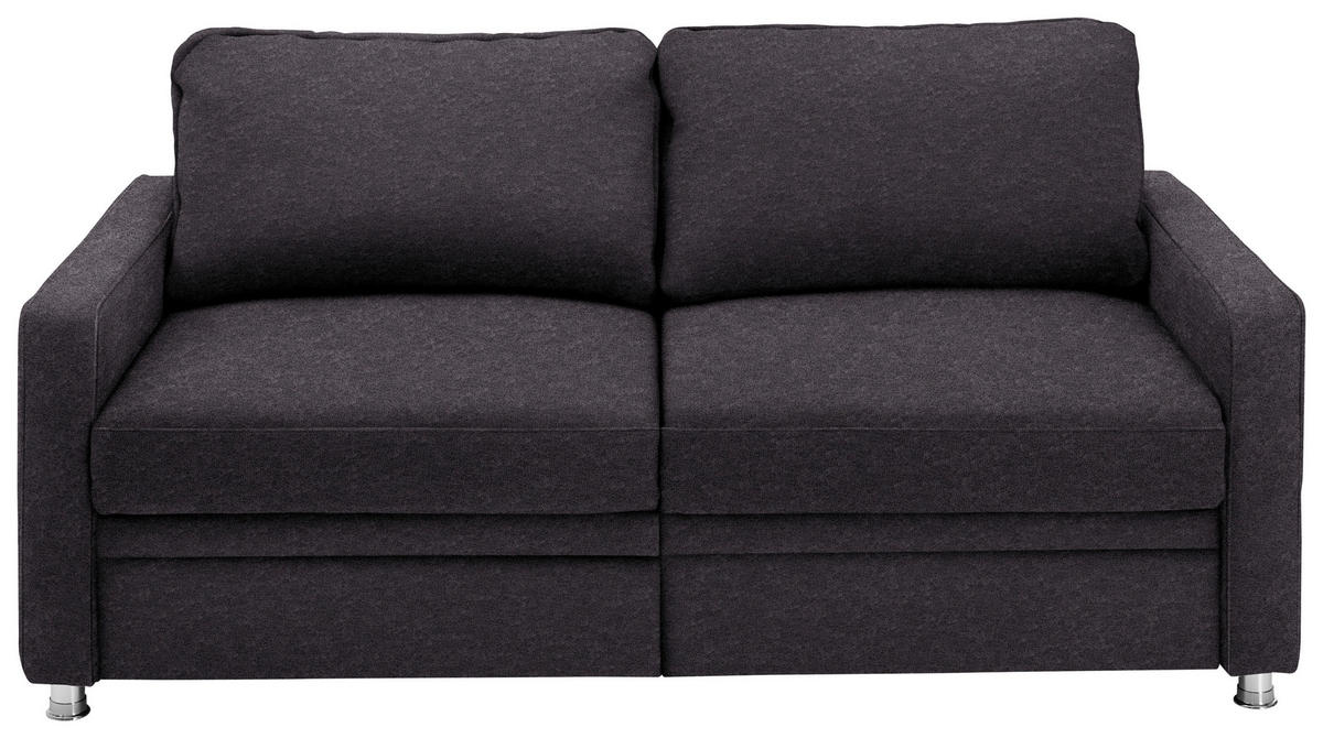 SCHLAFSOFA  in Dunkelgrau  - Dunkelgrau, KONVENTIONELL, Textil/Metall (206/90/100cm) - Beldomo Style