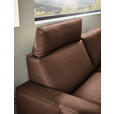 2,5-SITZER in Leder Braun  - Schwarz/Braun, Design, Leder/Metall (200/102/92cm) - Johann Jakob