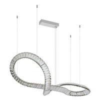 VISEČA LED-SVETILKA  NEIL //2700-6000 K/230 V/ - barve kroma/prozorno, Basics, kovina/steklo (110/33/120cm) - Globo