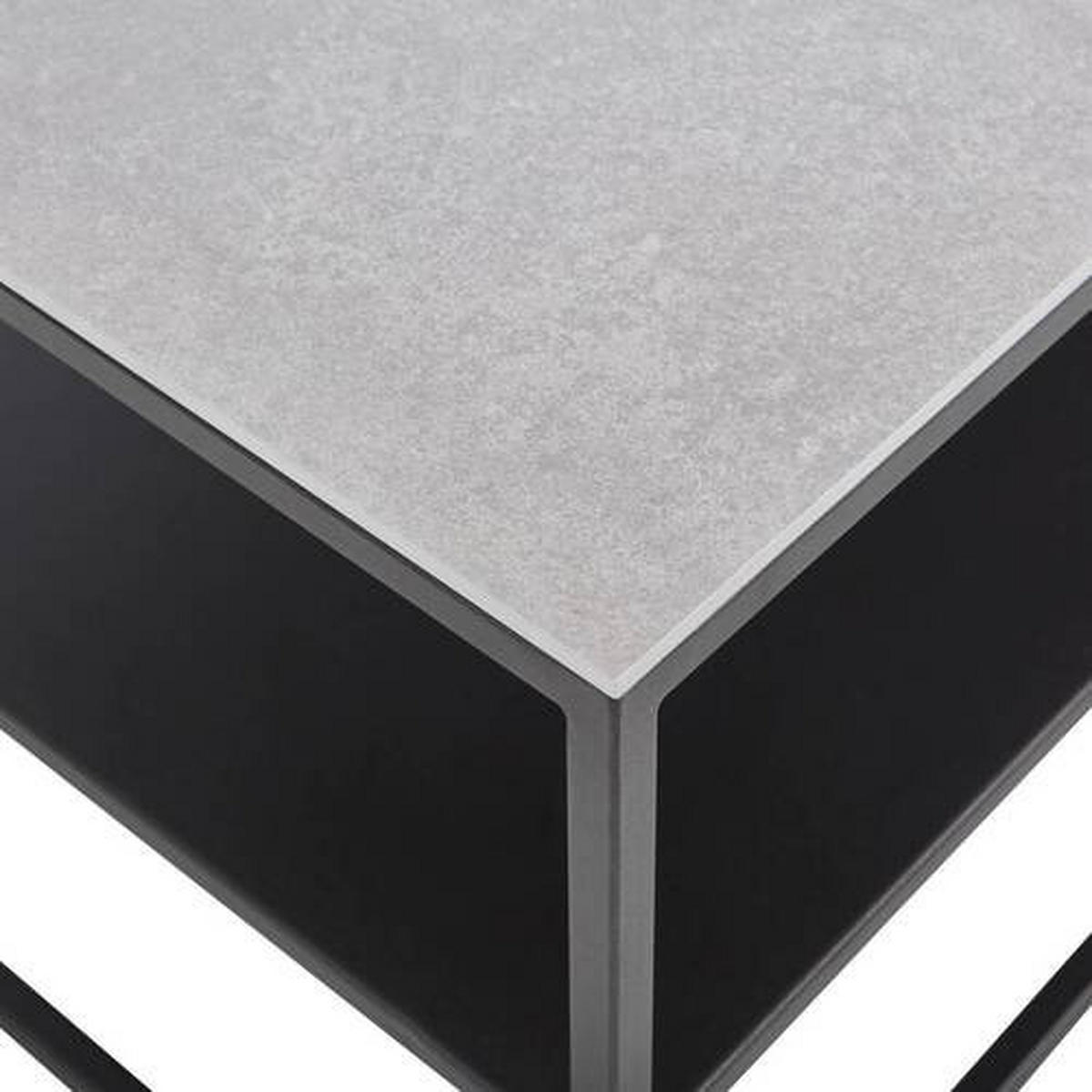 COUCHTISCH 100/60/41,5 cm rechteckig Grau, Schwarz  - Schwarz/Grau, Design, Keramik/Metall (100/60/41,5cm) - Johann Jakob