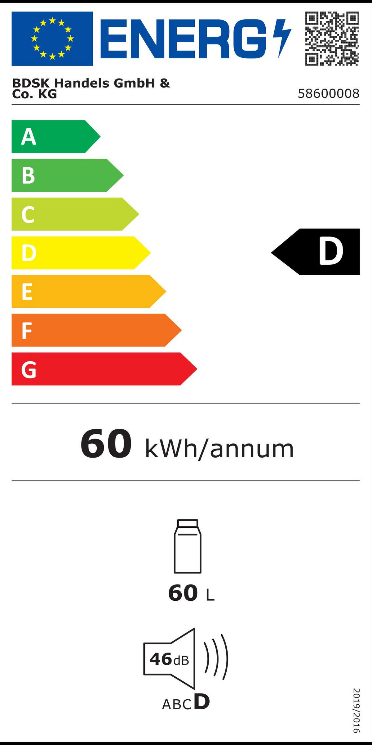 Cool Kid Kühlschrank, Mini-Kühlschrank im CompactCooling Design, Fassungsvermögen: 65 Liter, Energieeffizienzklasse F, 2 Ebenen, Kältefach: 4 Liter, Flaschenfach bis 2 Liter