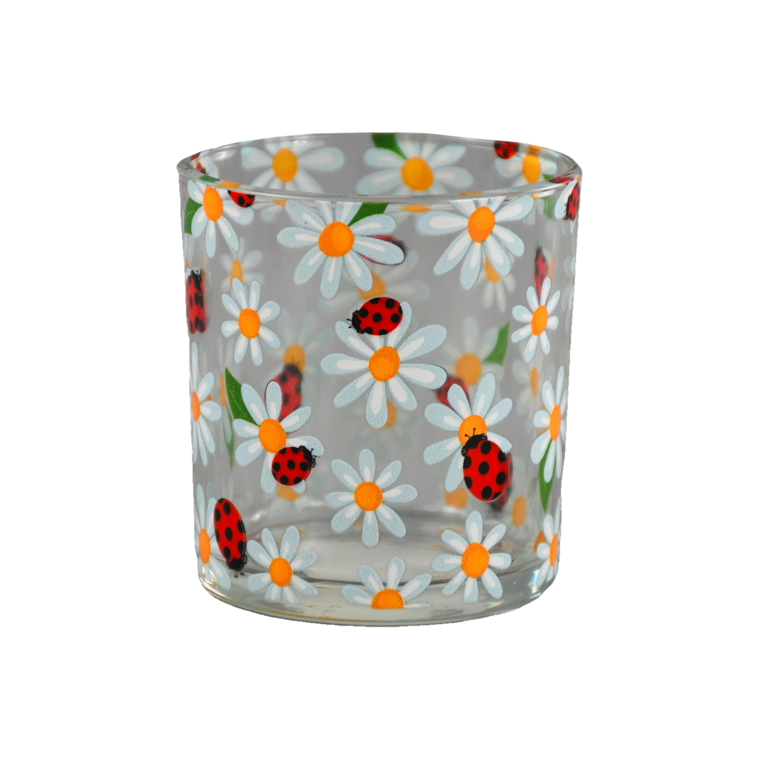 SKL. SVIETNIK NA ČAJ. SVIEČKU  sklo - čierna/žltá, Lifestyle, sklo (7,3/8cm)