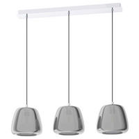 LUSTRĂ 87/16,5/150 cm  - argintiu/culoare crom, Design, sticlă/metal (87/16,5/150cm)