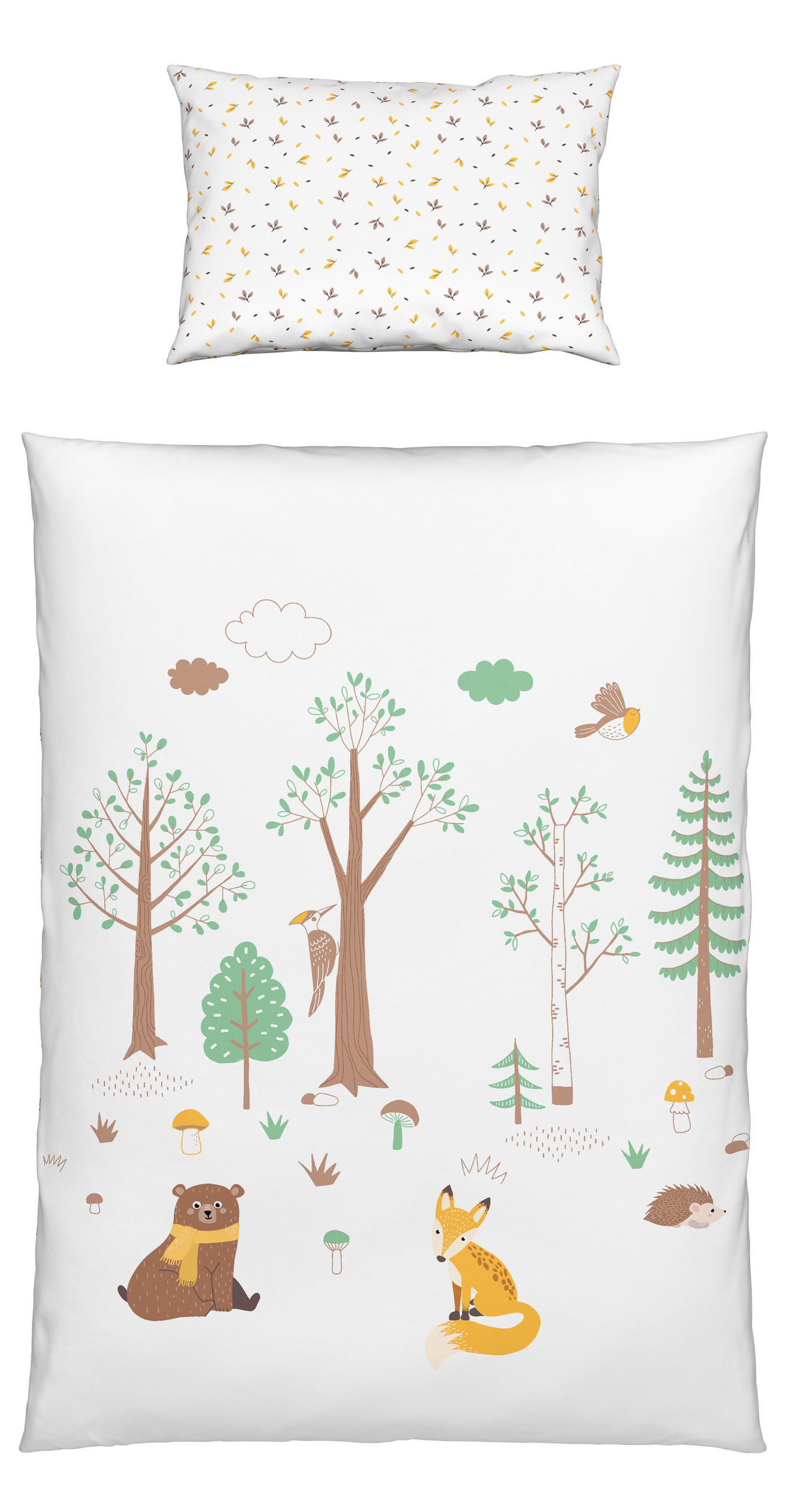 DETSKÁ POSTEĽNÁ BIELIZEŇ 100/135 cm  - viacfarebná/biela, Basics, textil (100/135cm) - Patinio