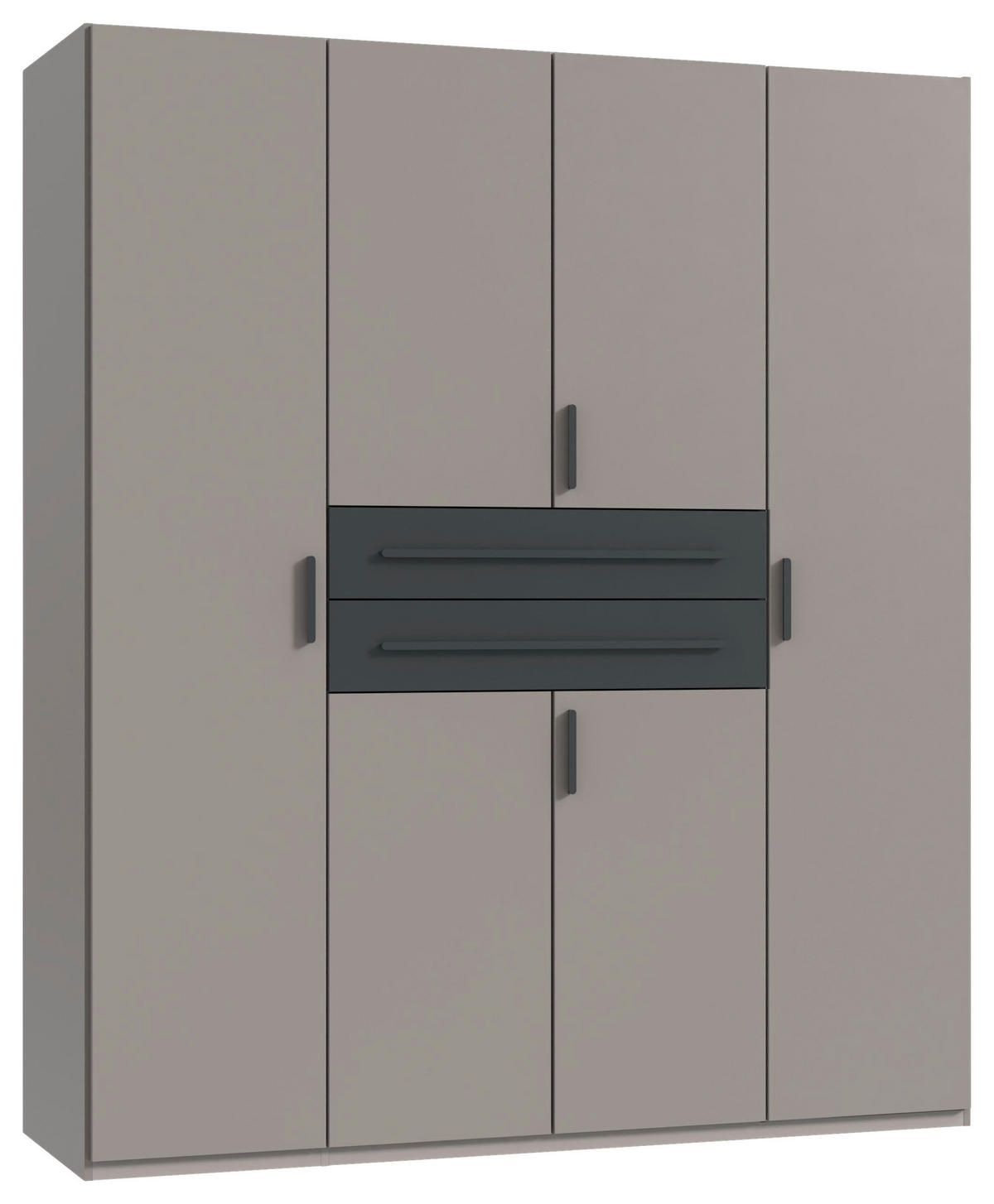 ORMAR ZA ODJEĆU boje grafita, siva, sahara   - sahara/boje grafita, Moderno, drvni materijal (180/208/65cm) - Carryhome