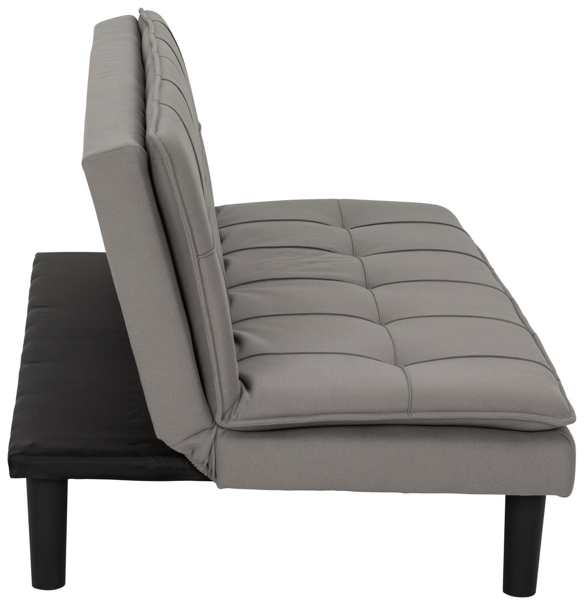 SCHLAFSOFA in Textil Grau  - Schwarz/Grau, Basics, Kunststoff/Textil (180/79/91cm) - P & B