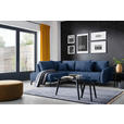 ECKSOFA in Webstoff Dunkelblau  - Schwarz/Dunkelblau, LIFESTYLE, Textil/Metall (191/250cm) - Carryhome