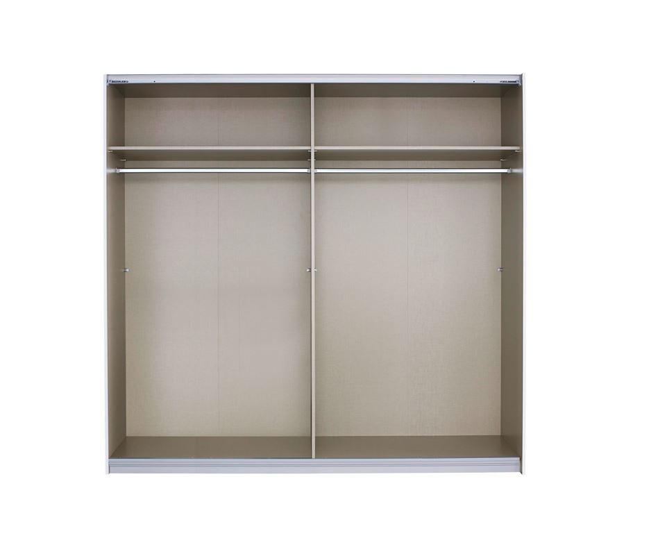 DULAP CU UȘI CULISANTE in  - alb/culoare lemn stejar, Modern, metal/material pe bază de lemn (226/210/62cm) - Hom`in