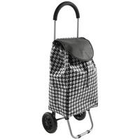 EINKAUFSTROLLEY  - Silberfarben/Schwarz, Design, Kunststoff/Textil (92/35/28cm) - Novel