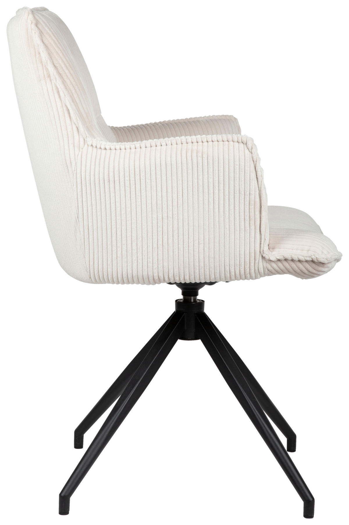 ARMLEHNSTUHL  in Eisen Cord  - Beige/Schwarz, Design, Textil/Metall (59/89,5/63cm) - Novel
