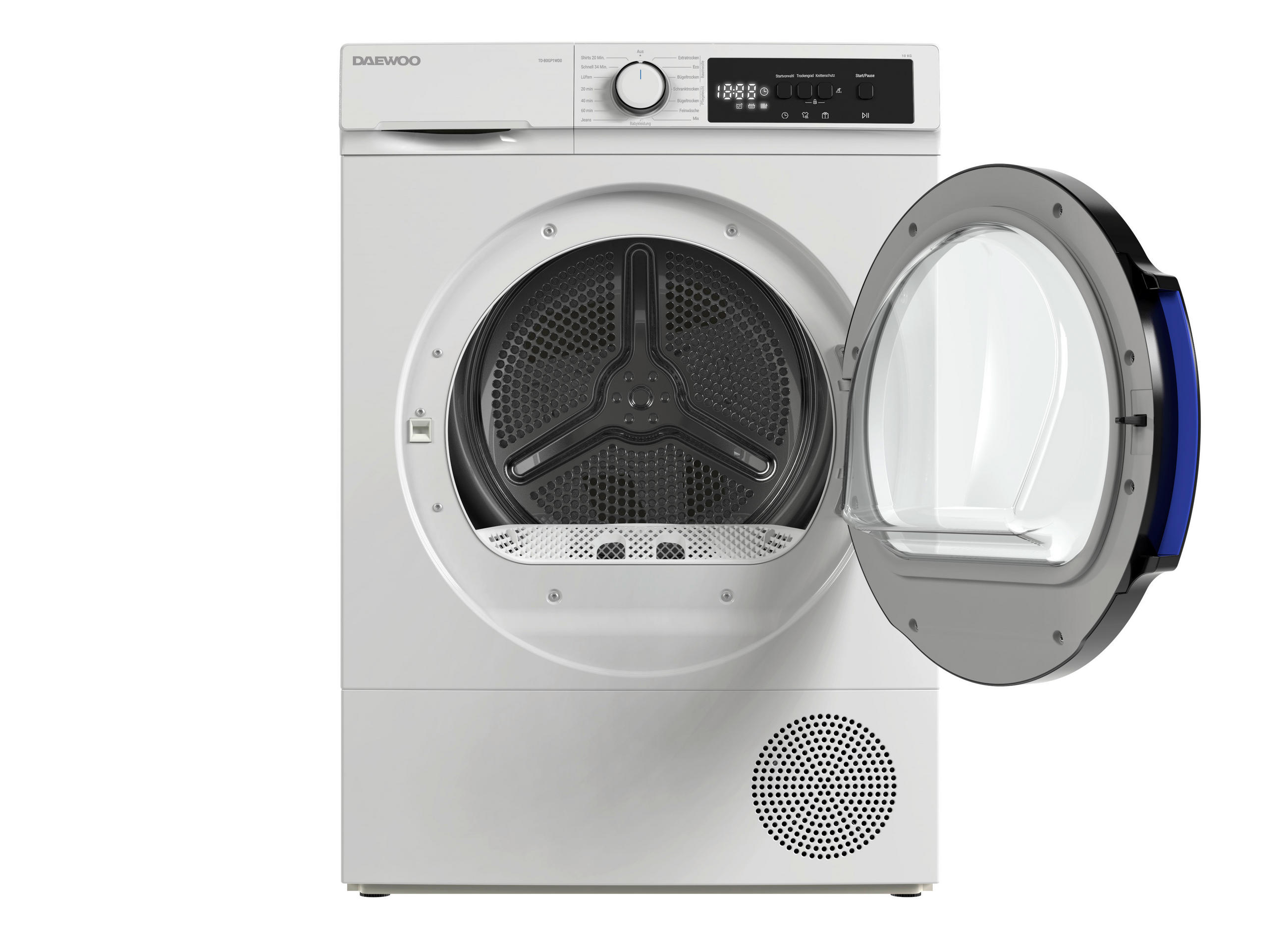 WÄRMEPUMPENTROCKNER TD-B0GP1WD0-DE  - Weiß, Basics, Glas/Kunststoff (59.6/84.5/60.9cm) - Daewoo