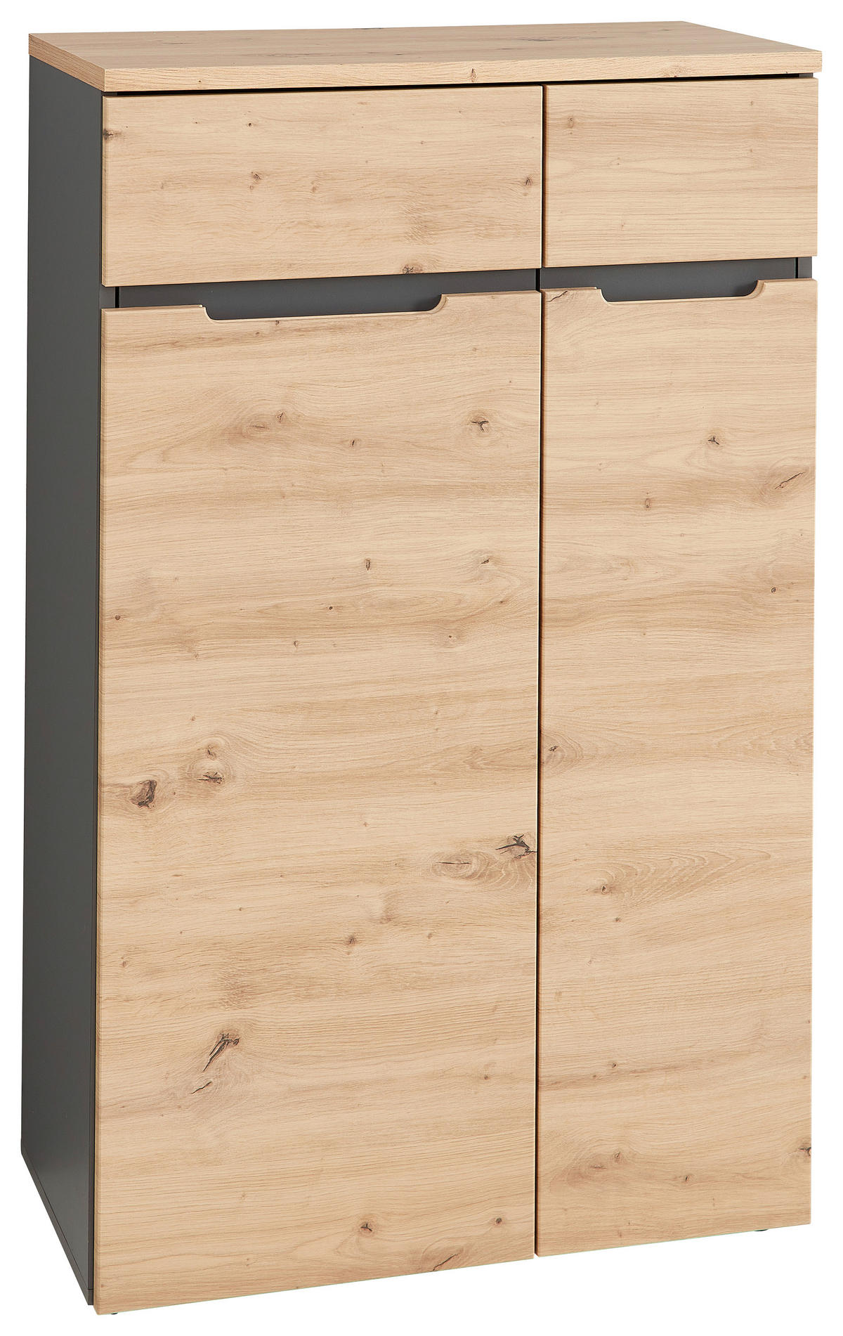 ORMAR ZA DOKUMENTACIJU  grafitno siva, hrast artisan  - grafitno siva/hrast artisan, Moderno, pločasti materijal (75/122/38cm) - Voleo