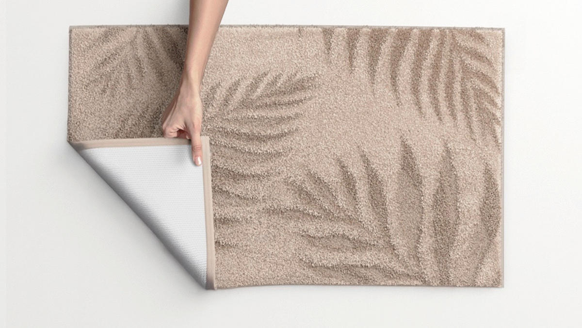 BADTEPPICH FERYA Beige 60/100 cm  - Beige, Basics, Kunststoff/Textil (60/100cm) - Grund