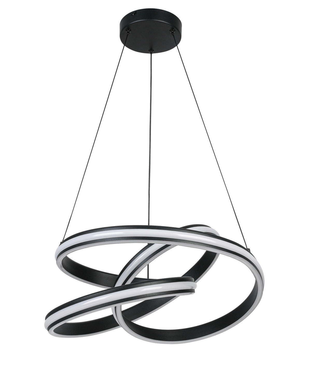 ZÁVĚSNÉ LED SVÍTIDLO, 48/52/120 cm - bílá/černá, Design, kov/plast (48/52/120cm) - Novel