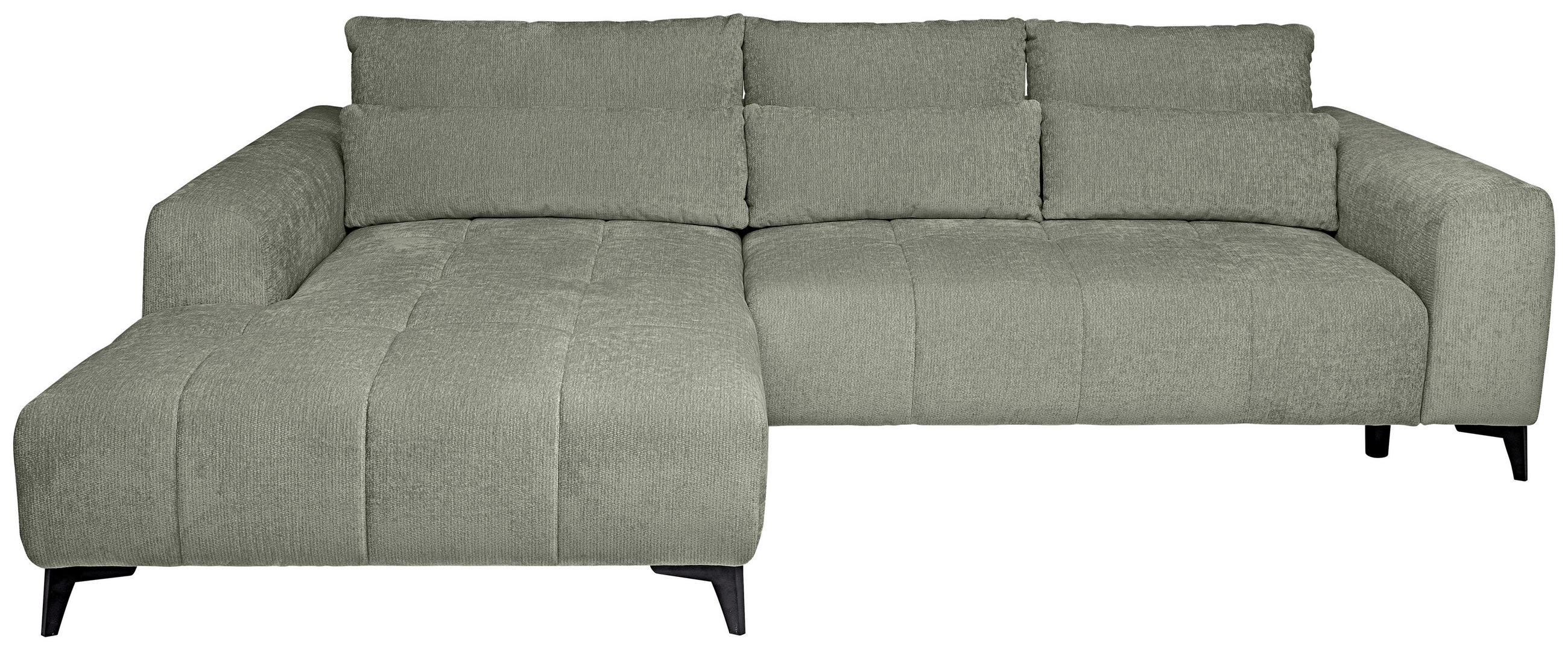 HÖRNSOFFA i chenille mintgrön  - mintgrön/svart, Klassisk, textil/plast (222/279cm) - MID.YOU