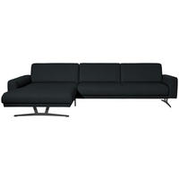 ECKSOFA in Echtleder Anthrazit  179/324 cm  - Anthrazit, KONVENTIONELL, Leder/Metall (179/324cm) - Johann Jakob