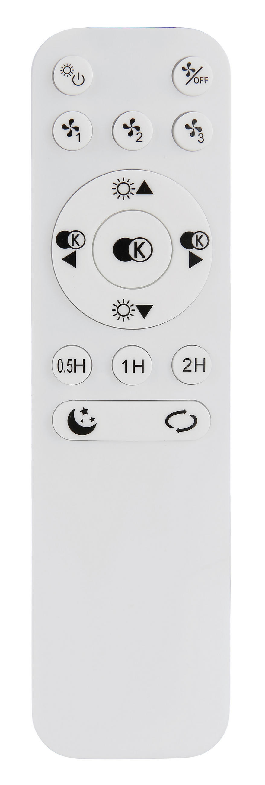 DECKENVENTILATOR  58/17,5 cm    - Weiss/Hellgrau, Design, Kunststoff/Metall (58/17,5cm) - Globo