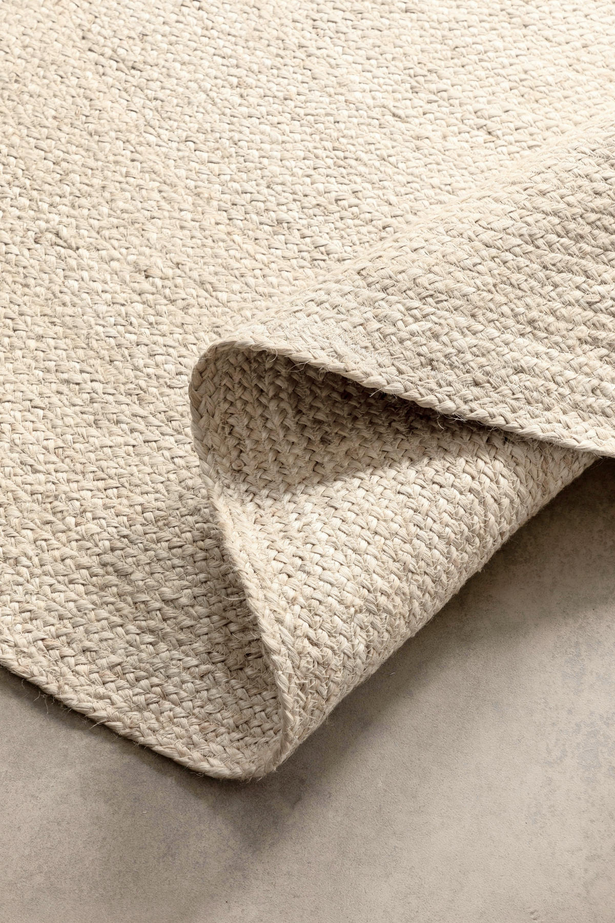 JUTETEPPICH 100 cm Jute Braided Weiß rund  - Weiß, Basics, Textil (100cm) - Hanse Home