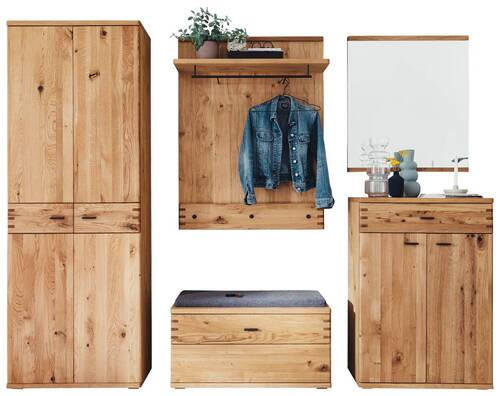 Thumbnail - Waldwelt Garderobe, Holz, Holzwerkstoff, Wildeiche, furniert, massiv, 1 Schubladen, 260x208x37 cm, Garderobe, Garderoben...