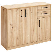 KOMMODE  in 106/84/36 cm  - Schwarz/Eiche Artisan, Basics, Holzwerkstoff/Kunststoff (106/84/36cm) - Xora