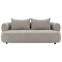 3-SITZER-SOFA FERRO Chenille Hellgrau  - Hellgrau/Schwarz, Design, Kunststoff/Textil (200/76/96cm) - Livetastic