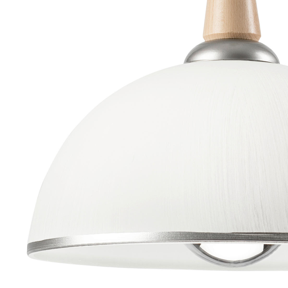 KRONLEUCHTER 30/64 cm   - Silberfarben/Buchefarben, KONVENTIONELL, Glas/Holz (30/64cm)