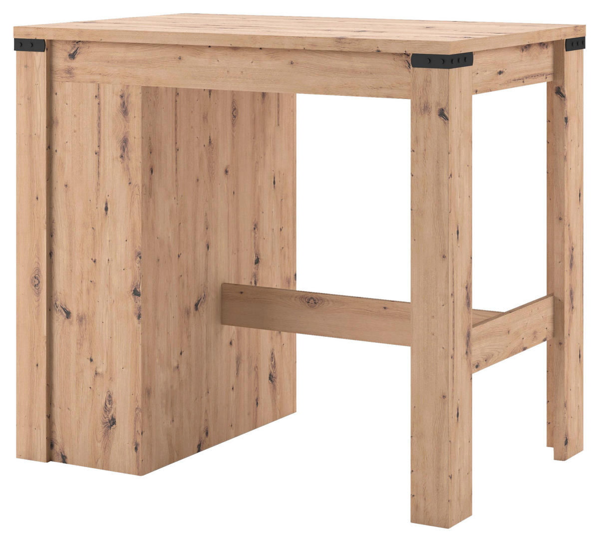 BAROVÝ DÍL, barvy břidlice, dub artisan - černá/antracitová, Basics, kompozitní dřevo/plast (115/103/75cm) - Hom`in