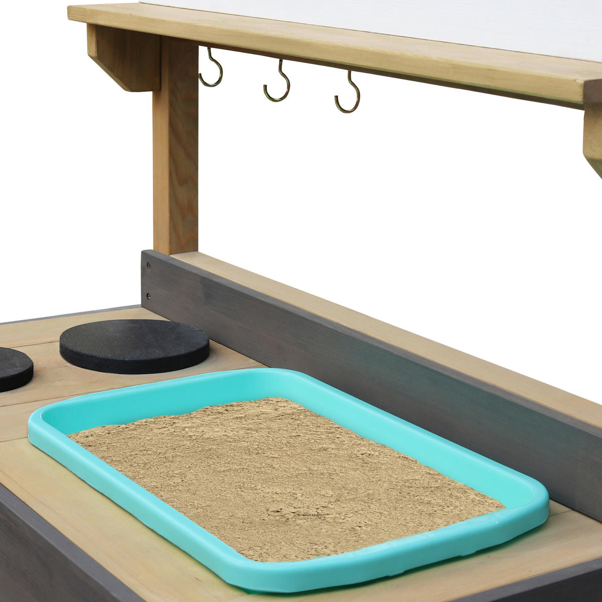 SAND & WASSER SPIELKÜCHE - Weiss/Braun, Konventionell, Holz/Kunststoff (75/100/38,5cm)