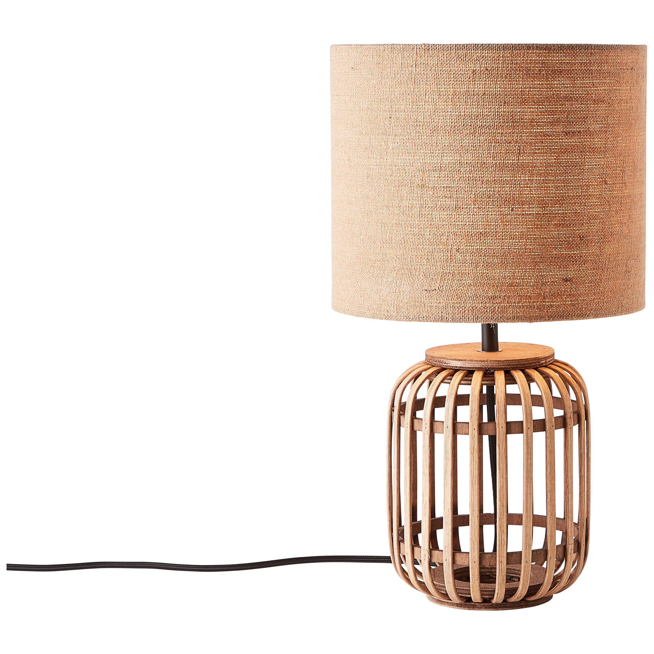 TISCHLEUCHTE Woodrow 24/42,5 cm   - Naturfarben, Natur, Holz/Textil (24/42,5cm) - Brilliant