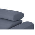 ECKSOFA Blaugrau Feincord  - Blaugrau/Schwarz, Design, Textil/Metall (205/280cm) - Xora