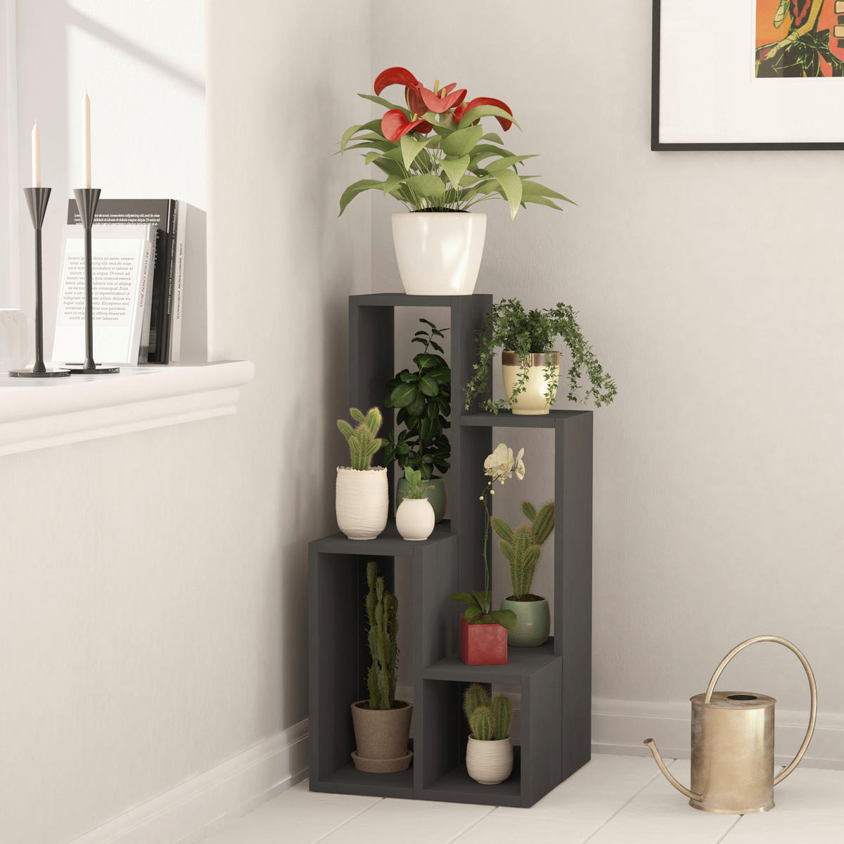 REGAL  42/89/20 cm Anthrazit  - Anthrazit, Design, Holzwerkstoff (42/89/20cm) - Livetastic