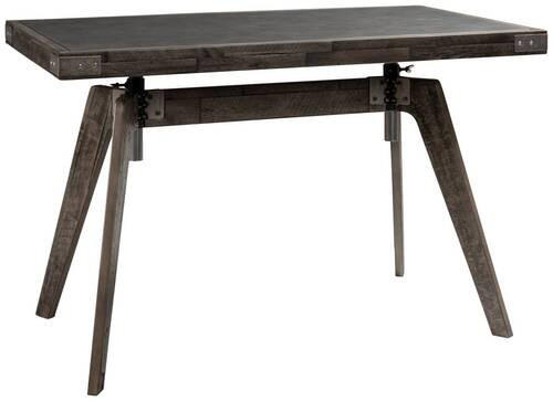 SCHREIBTISCH 120/70/72-88 cm  in Akaziefarben, Dunkelgrau  - Dunkelgrau/Akaziefarben, Design, Holz/Textil (120/70/72-88cm) - Hasena