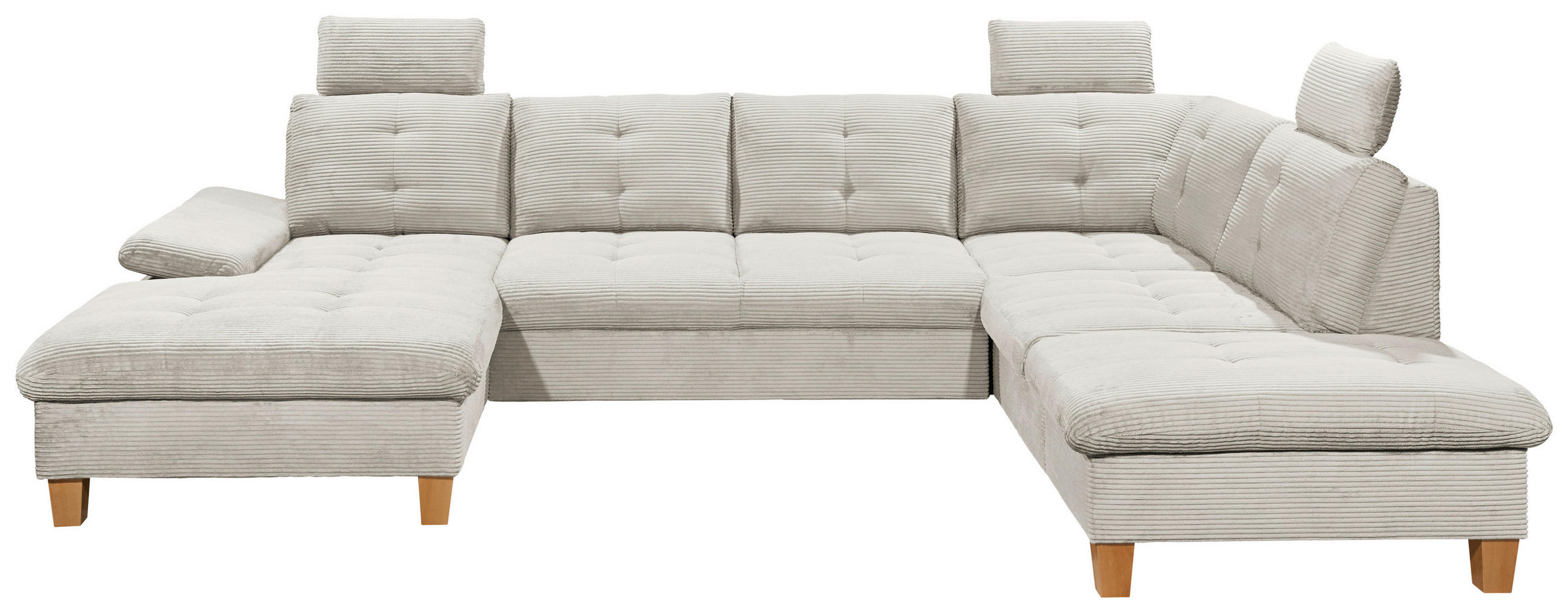 GARNITURA ZA DNEVNU SOBU bež  - boja hrasta/bež, Konvencionalno, tekstil/drvo (170/324/220cm) - MID.YOU