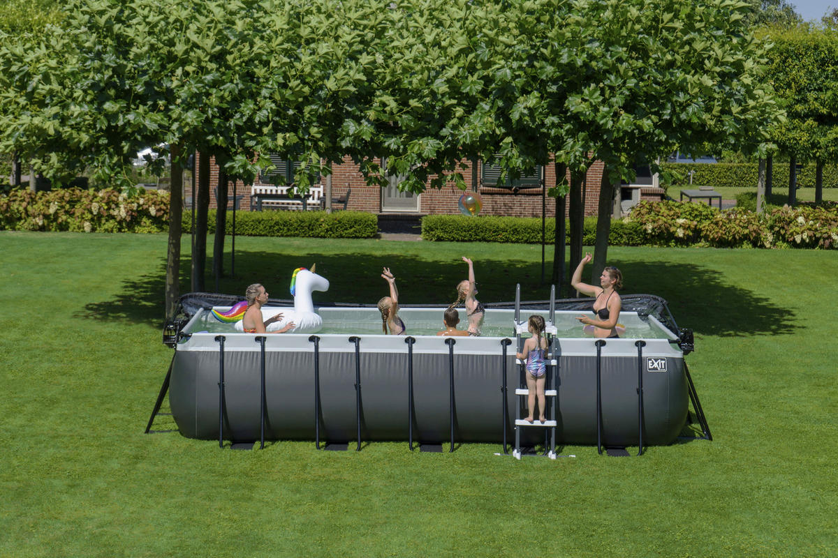 EXIT POOL BLACK 540X250 540/250/122 cm  - Schwarz, KONVENTIONELL, Metall (540/250/122cm) - EXIT Toys