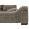 ECKSOFA Taupe Cord  - Taupe/Schwarz, KONVENTIONELL, Holz/Textil (202/298cm) - Carryhome