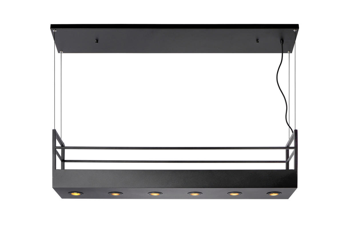 HÄNGELEUCHTE Miravelle 110/22/160 cm   - Schwarz, MODERN, Metall (110/22/160cm) - Lucide