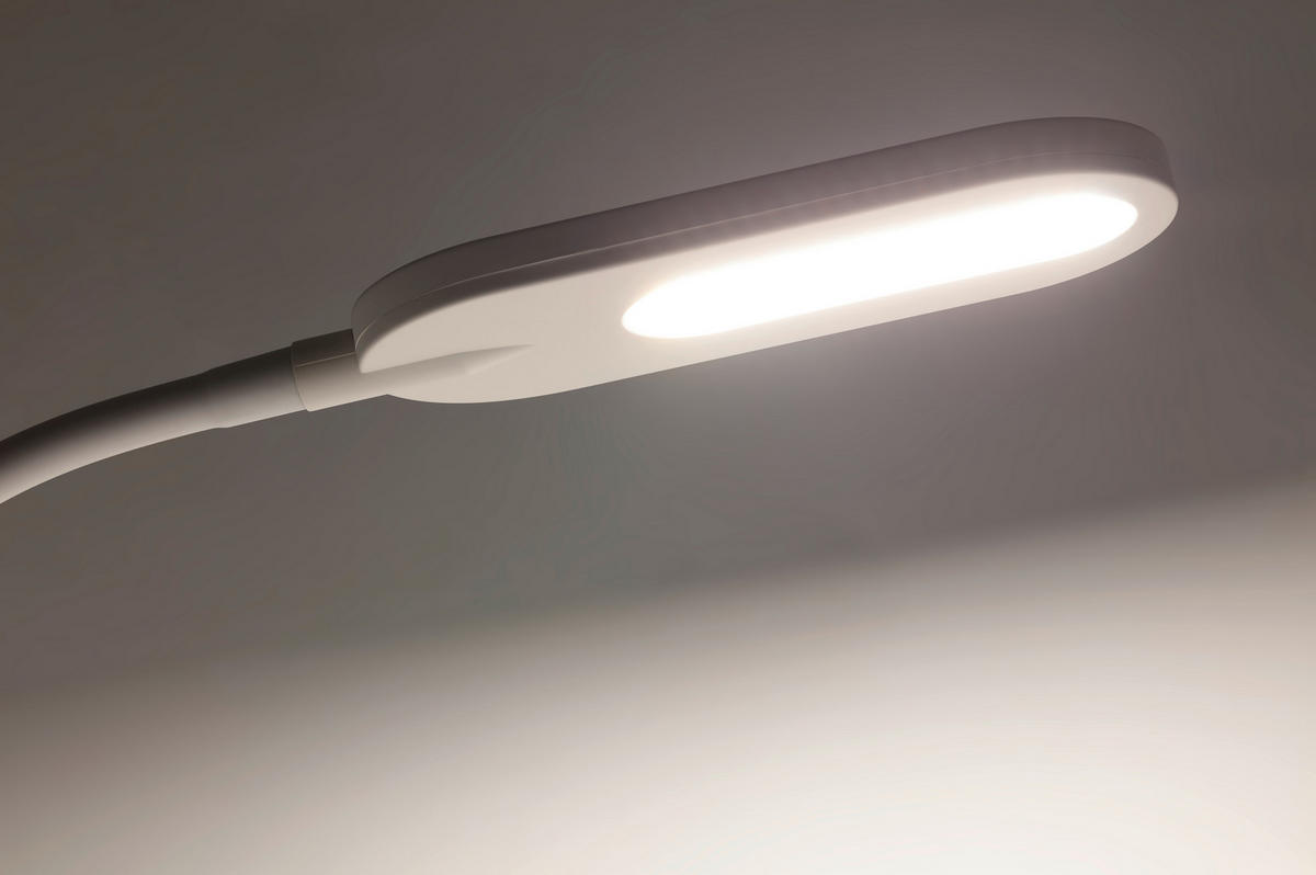 LED-TISCHLEUCHTE - Weiss, Basics, Kunststoff/Metall (37,5/15/43,5cm) - Novel