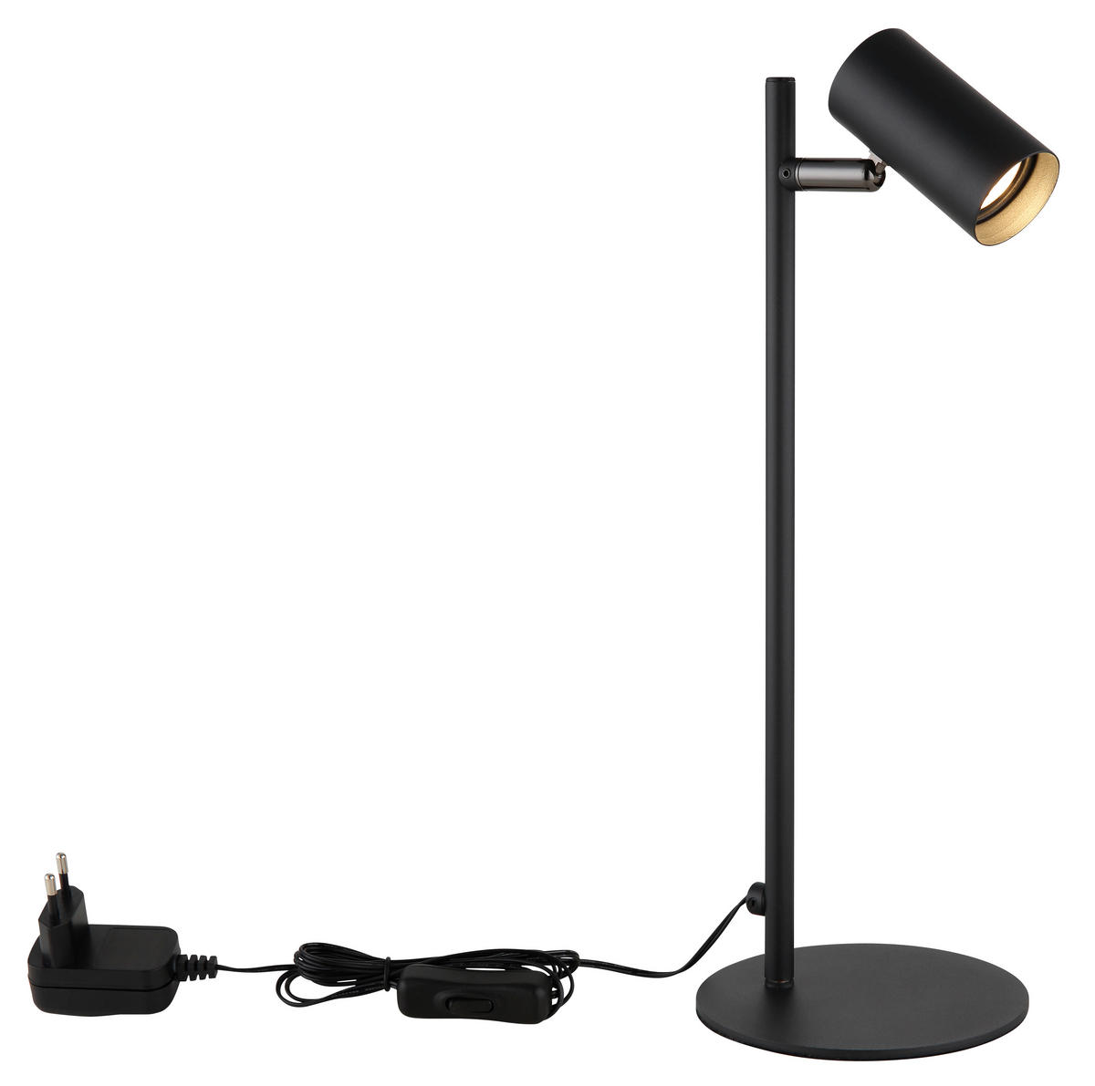 LED-TISCHLEUCHTE 13/35,5 cm   - Schwarzchrom/Schwarz, Design, Kunststoff/Metall (13/35,5cm) - Globo