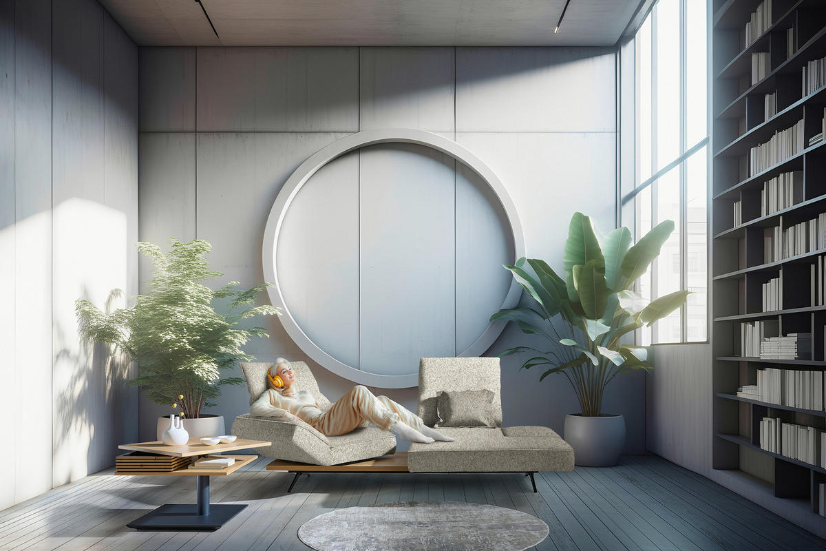 ECKSOFA Chenille Cappuccino  - Schwarz/Cappuccino, Design, Holz/Textil (240/132cm) - Koinor