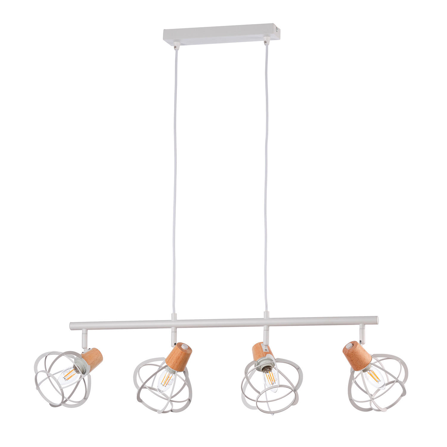 PENDELLEUCHTE 5066 GINGER 92/15/150 cm   - Weiß, KONVENTIONELL, Glas/Metall (92/15/150cm)