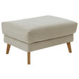 ECKSOFA in Chenille, Flachgewebe Beige  - Wildeiche/Beige, Design, Holz/Textil (157/281cm) - Valnatura