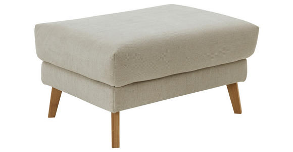 ECKSOFA in Chenille, Flachgewebe Beige  - Wildeiche/Beige, Design, Holz/Textil (157/281cm) - Valnatura