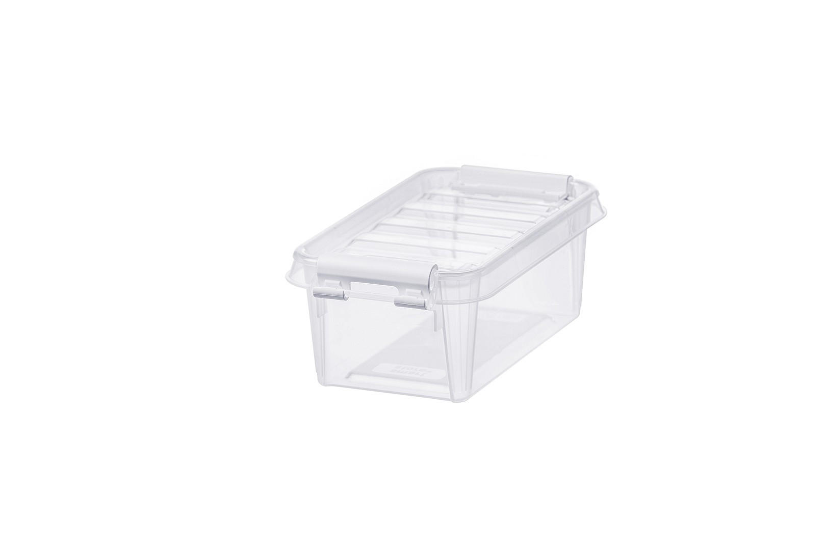 FÖRVARINGSLÅDA 15/9/6 cm   - klar/vit, Basics, plast (15/9/6cm) - Smart Store