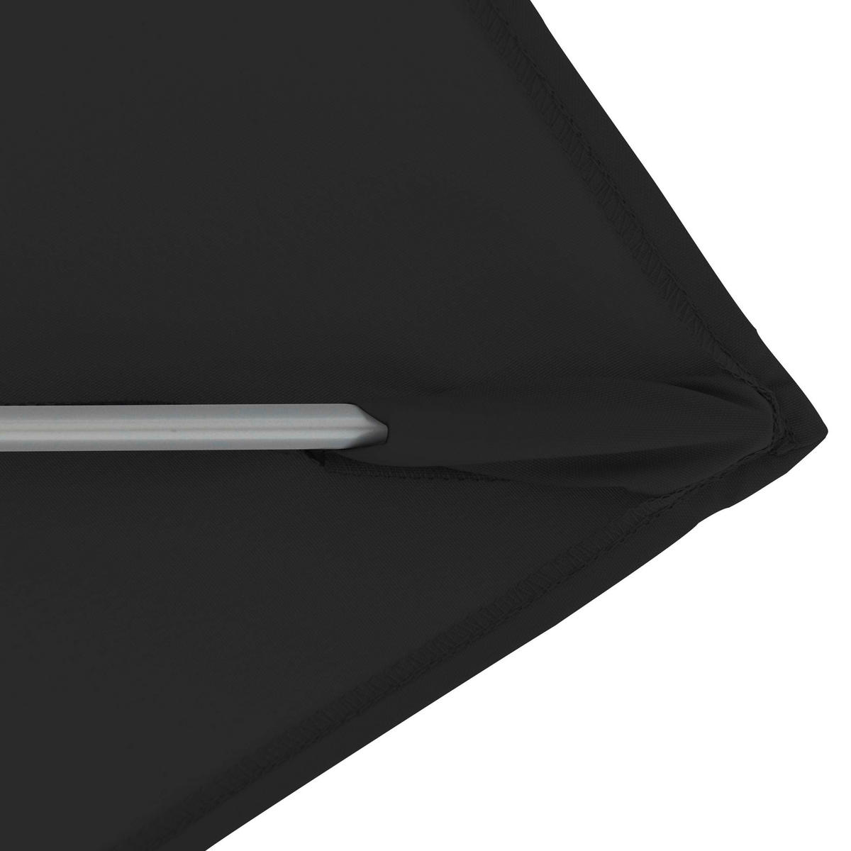 SONNENSCHIRM 210x140 cm Schwarz  - Silberfarben/Schwarz, Design, Textil/Metall (220/140cm) - Doppler
