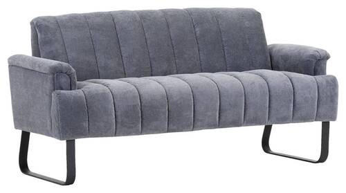 SITZBANK 175/89/75 cm Flachgewebe Schwarz, Dunkelgrau Metall  - Dunkelgrau/Schwarz, Design, Textil/Metall (175/89/75cm) - Novel
