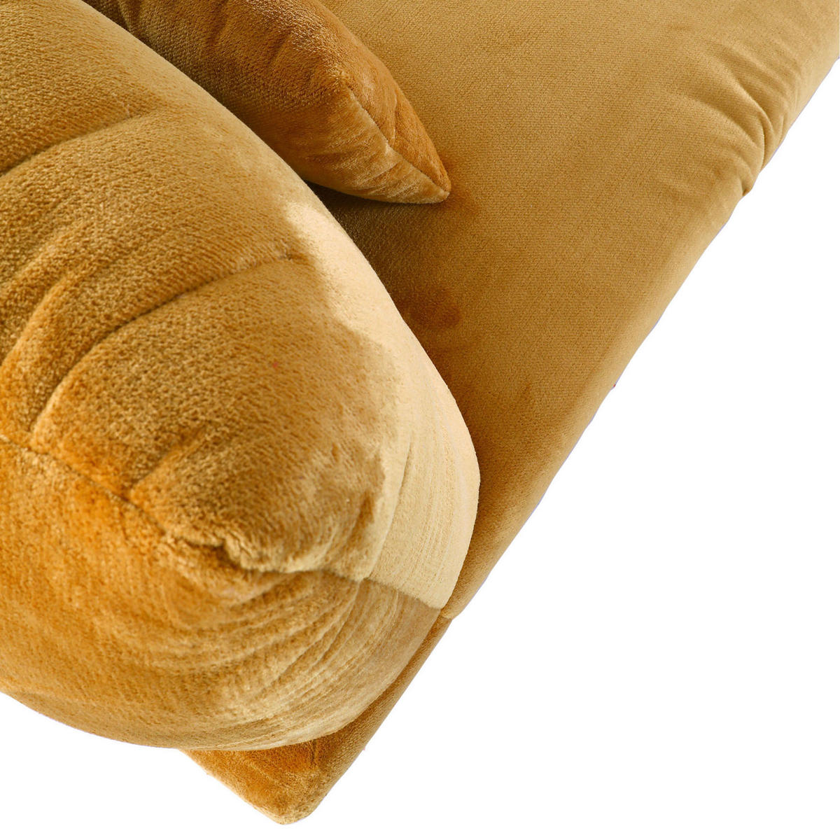 LIGGFÅTÖLJ i plysch orange  - orange/svart, Klassisk, textil/plast (100/86/166cm) - MID.YOU