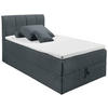 BOXSPRINGBETT 120/200 cm  in Anthrazit  - Anthrazit/Schwarz, Basics, Kunststoff/Textil (120/200cm) - MID.YOU