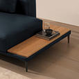 ECKSOFA  in Echtleder Dunkelblau  201/304 cm  - Schwarz/Dunkelblau, Design, Leder/Metall (201/304cm) - Belluti